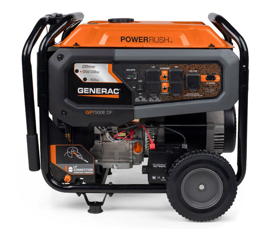 Generac GP7500EDF 7500W/9400W Dual Fuel Generator Electric Start