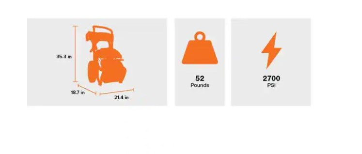Generac GC2700 2700 PSI 1.2 GPM Electric Pressure Washer
