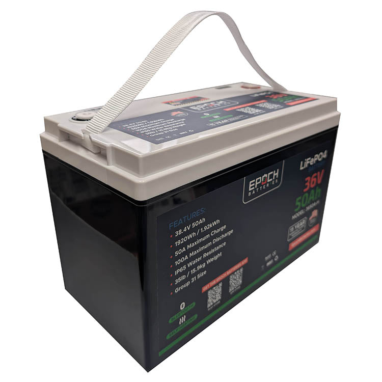 Epoch Batteries 36V 50Ah Essential Series LiFePO4 Battery