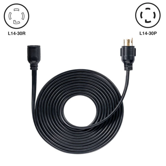 Cummins 25-Foot 30-Amp Manual Transfer Switch Cord For P9500DF Generators - L14-30R And L14-30P Connections