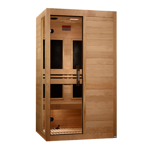 Dynamic Lucca Elite 2-Person Low EMF Far Infrared Sauna on white background