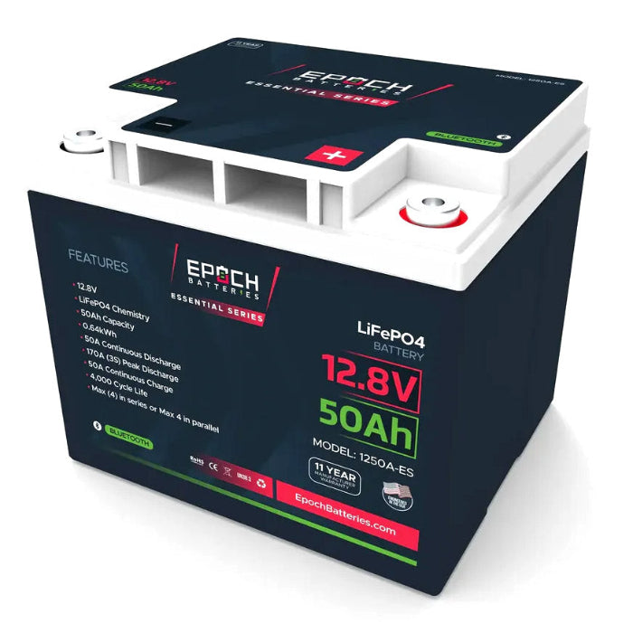 Epoch Batteries 12V 50Ah Essential Series LiFePO4 Battery