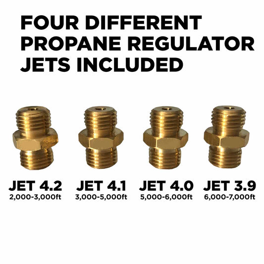 Four Different Propane RegulatorsI ncluded With The Cummins High Altitude Propane Regulator Kit
