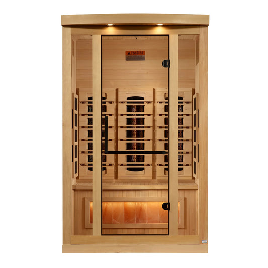 Golden Designs 2 Person Full Spectrum Infrared Sauna - Front View