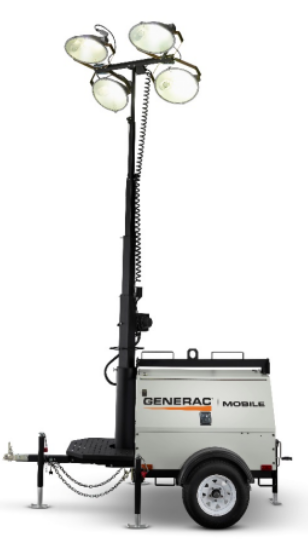 Generac Mobile Light Tower 6kW Diesel Vertical 1000W LED with Mitsubishi Engine & Electric Winch MLT4060MVLED-STD4