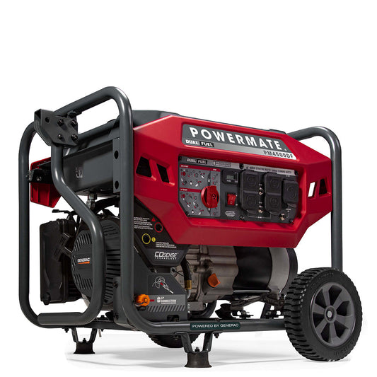 Generac/Powermate PM4500DF 3600W/4500W Recoil Start Dual Fuel Portable Generator with CO-Sense