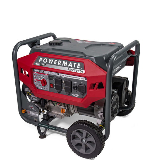 Generac/Powermate PM7500DF 6000W/7500W Recoil Start Dual Fuel Portable Generator with CO-Sense