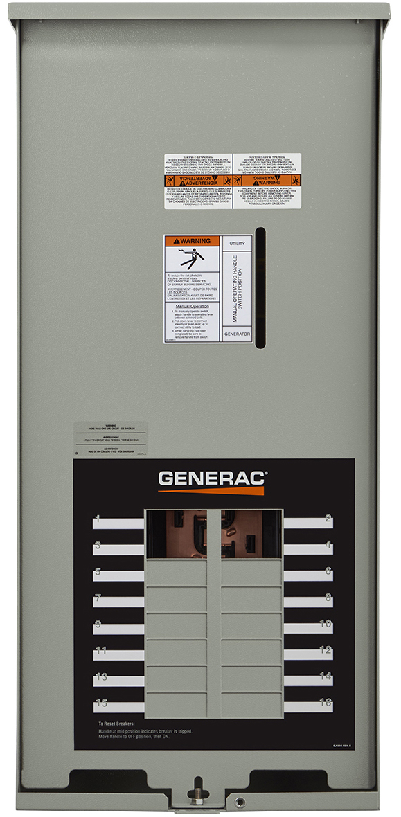 Generac RXG16EZA3 100 Amp Automatic Transfer Switch NEMA 3R With 16 Circuit Load Center