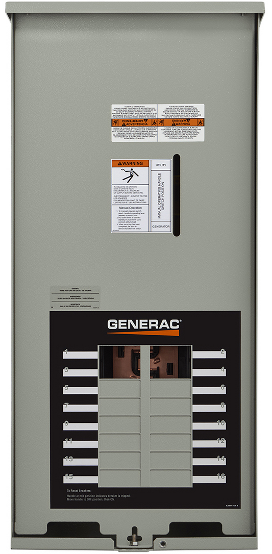 Generac RXG16EZA3 100 Amp Automatic Transfer Switch NEMA 3R With 16 Circuit Load Center