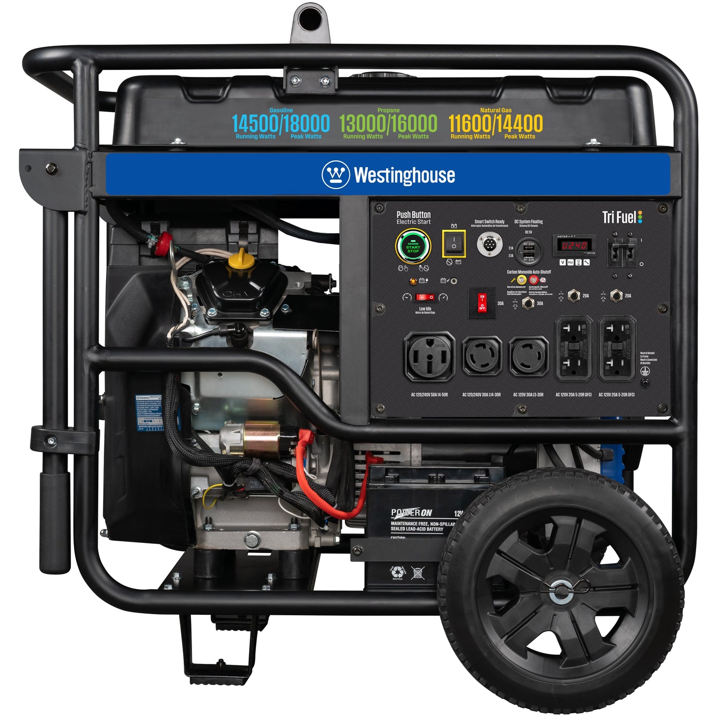 WGen14500TFc - Tri-Fuel with CO Sensor