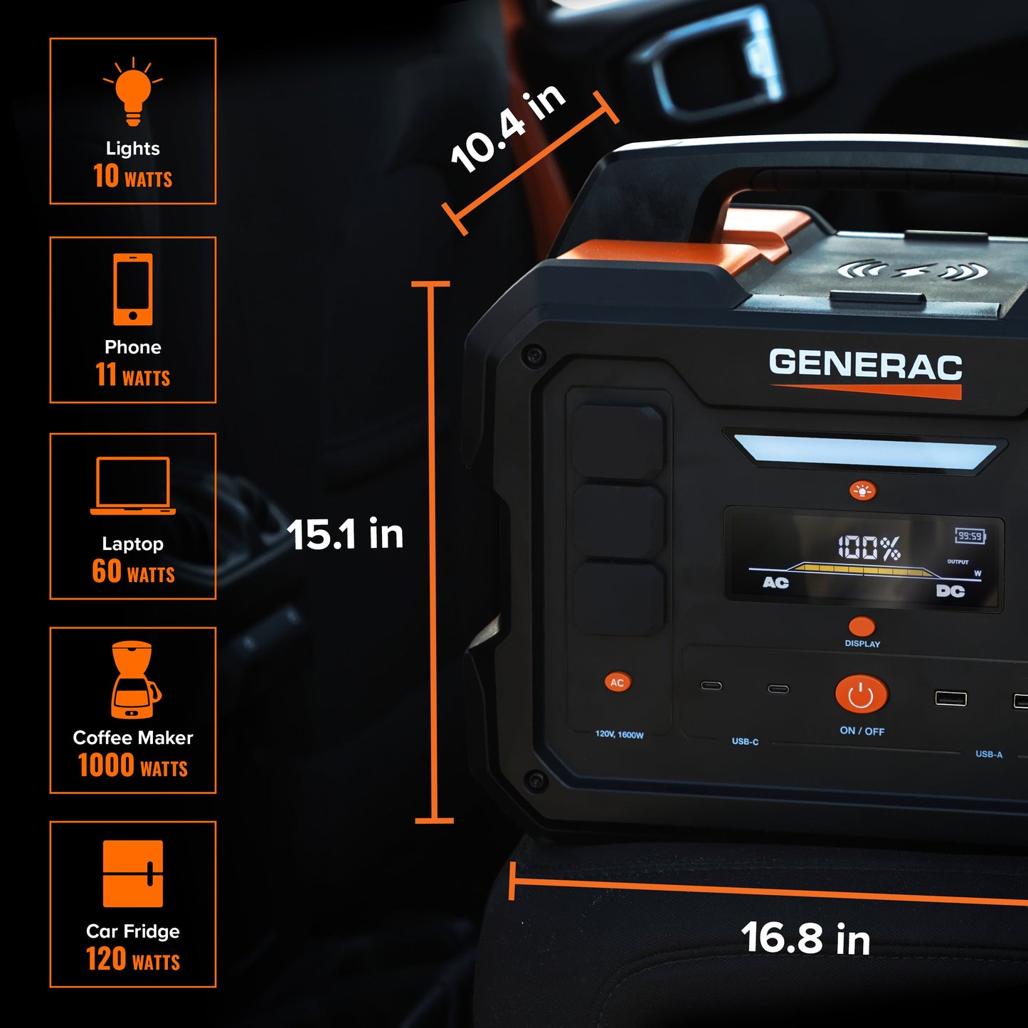 Generac GB2000 1600W/ 3200W 2106Wh Portable Power Station