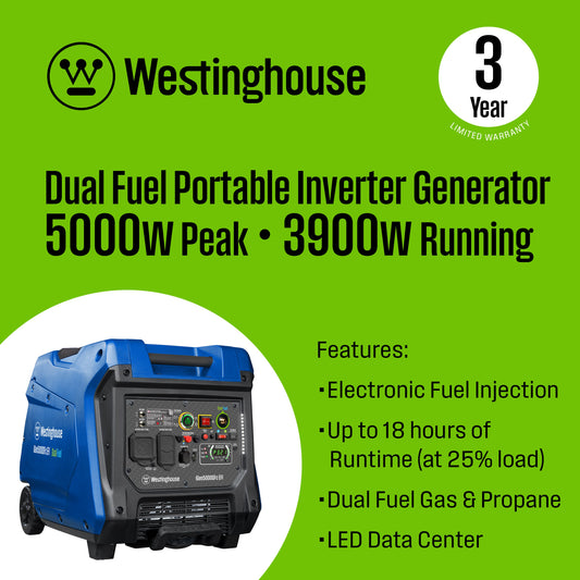 iGen5000DFc EFI Inverter Generator - Dual Fuel with CO Sensor