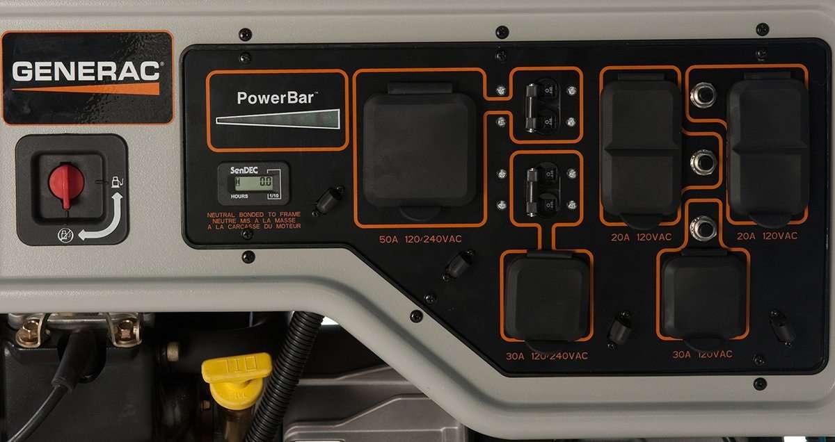 Generac XG10000E 10000W/12500W 50 Amp Generator Electric Start