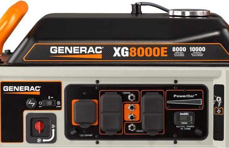 Generac XG8000E 8000W/10000W Generator Electric Start