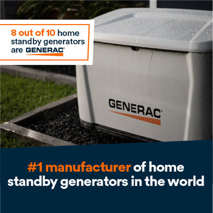 Generac 7324 18kW Standby Generator Propane Natural Gas 1 Phase 240V w/ 200A Automatic Transfer Switch Cellular New