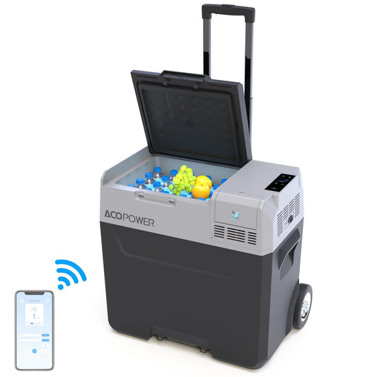 Acopower LionCooler Pro Portable Solar Fridge Freezer, 32 Quarts – With Battery