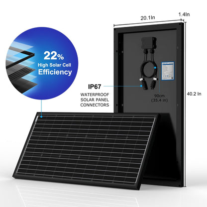 Acopower 100W mono
600Ah/3kW
(3x200Ah) Li600Ah M600w