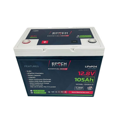 Epoch Batteries 12V 105Ah Essential Series LiFePO4 Battery