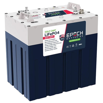 Epoch Batteries 48V 60Ah GC2 Golf Cart LiFePO4 Lithium Battery Complete Kit