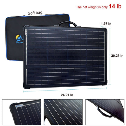 Acopower Foldable kits Framed All black 120W