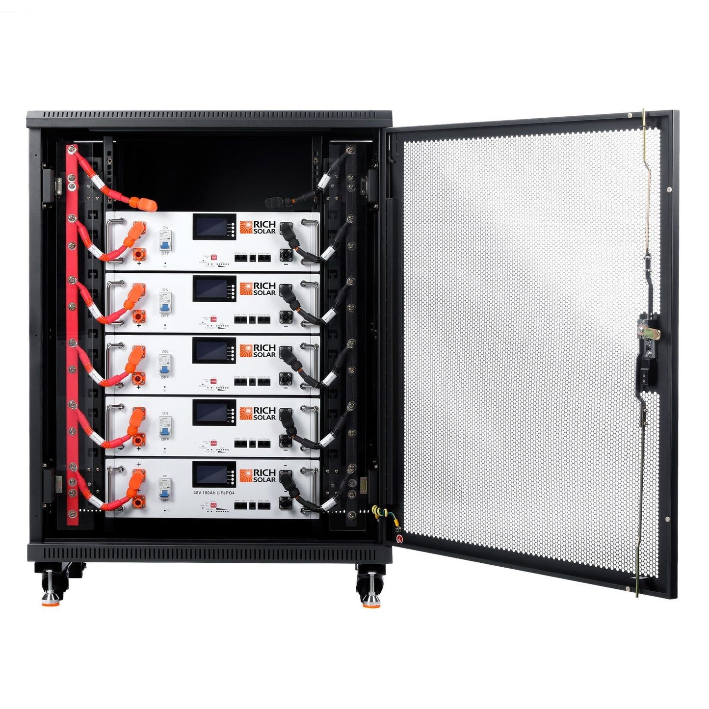 5 Rich Solar ALPHA 5 Battery with free Server rack