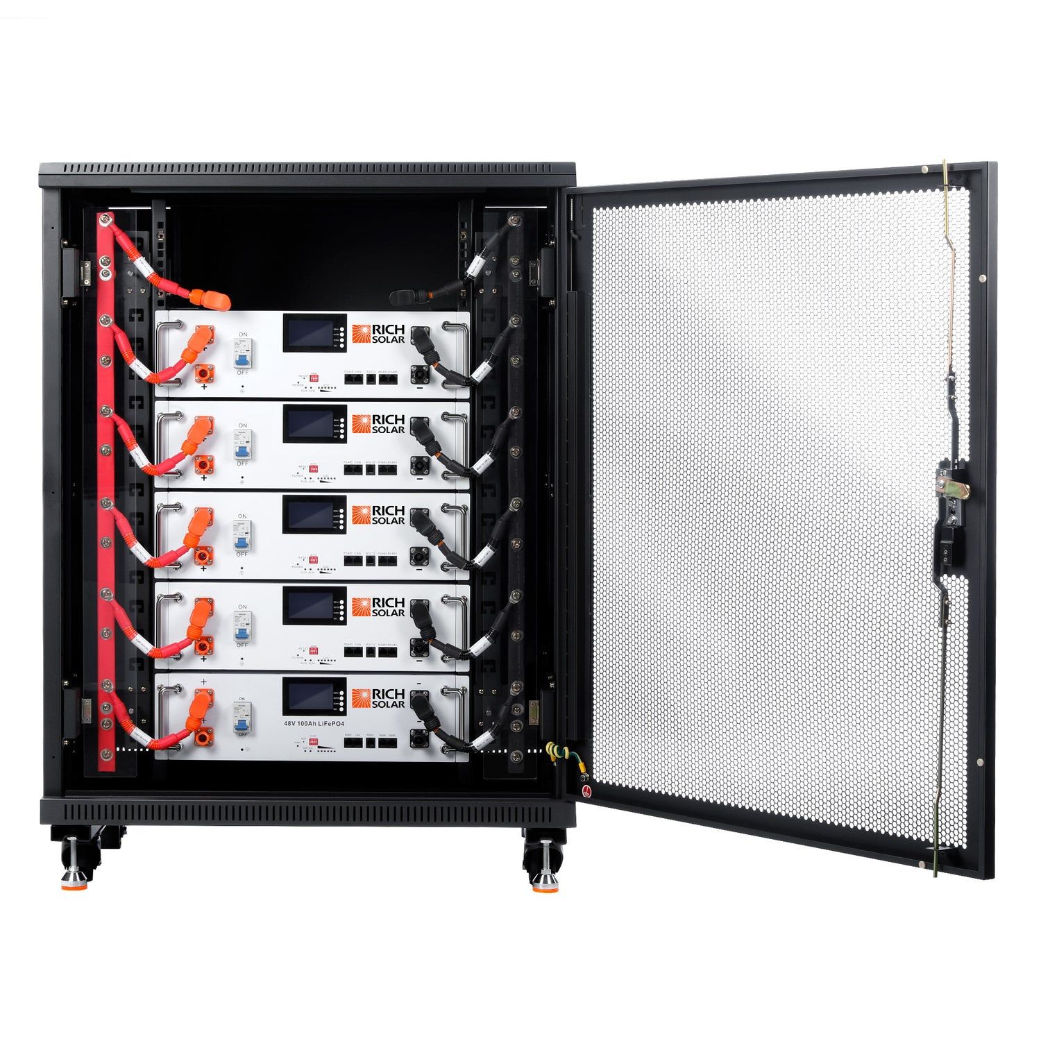5 Rich Solar ALPHA 5 Battery with free Server rack