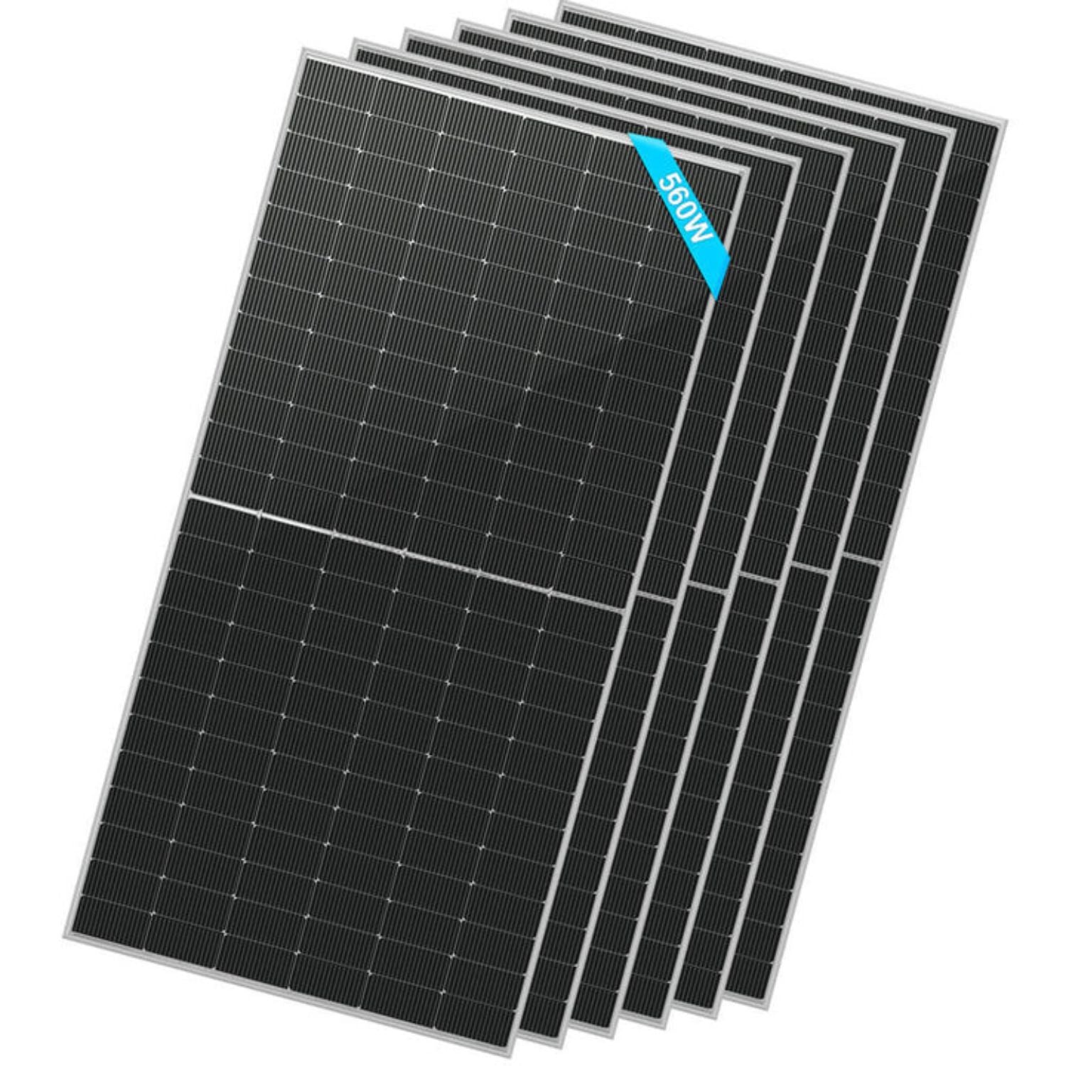 6 pcs SunGold Power 560 Watt Bifacial PERC Solar Panel