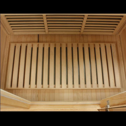 Maxxus 3 Person Corner Low EMF FAR Infrared Canadian Red Cedar Sauna MX-K356-01 CED Floor Heater