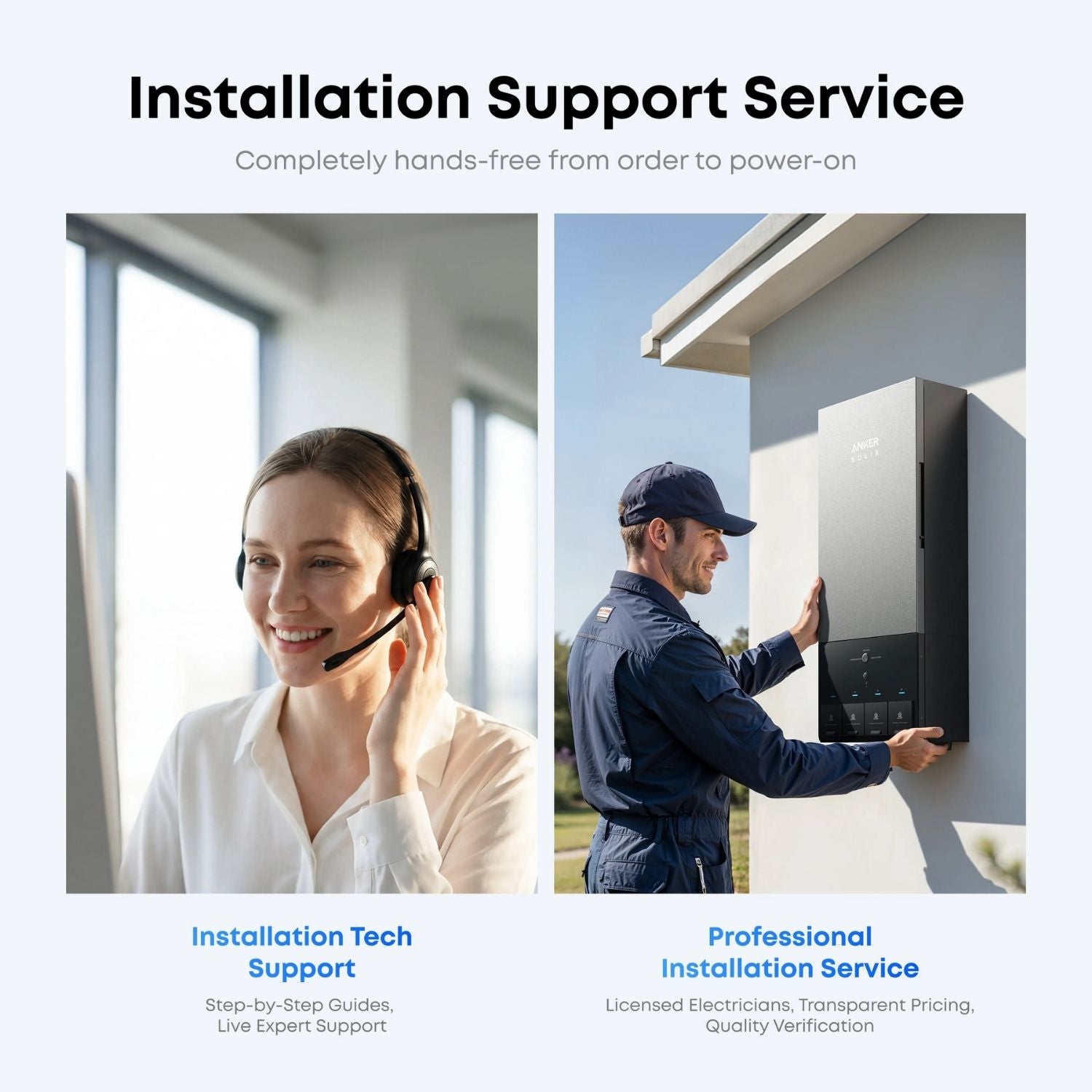 Anker SOLIX E10 installation support service