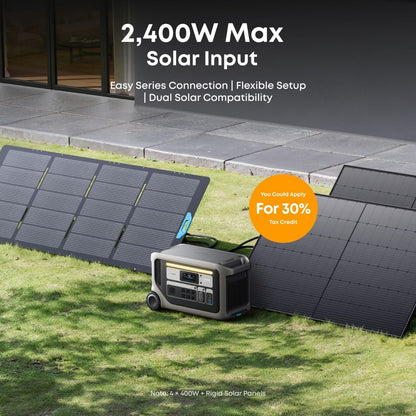 Anker SOLIX F3000 Portable Power Station with 2400W solar input