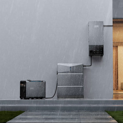 Anker Smart Home Backup Kit with Anker Tri-Fuel 5500 Smart Generator when raining