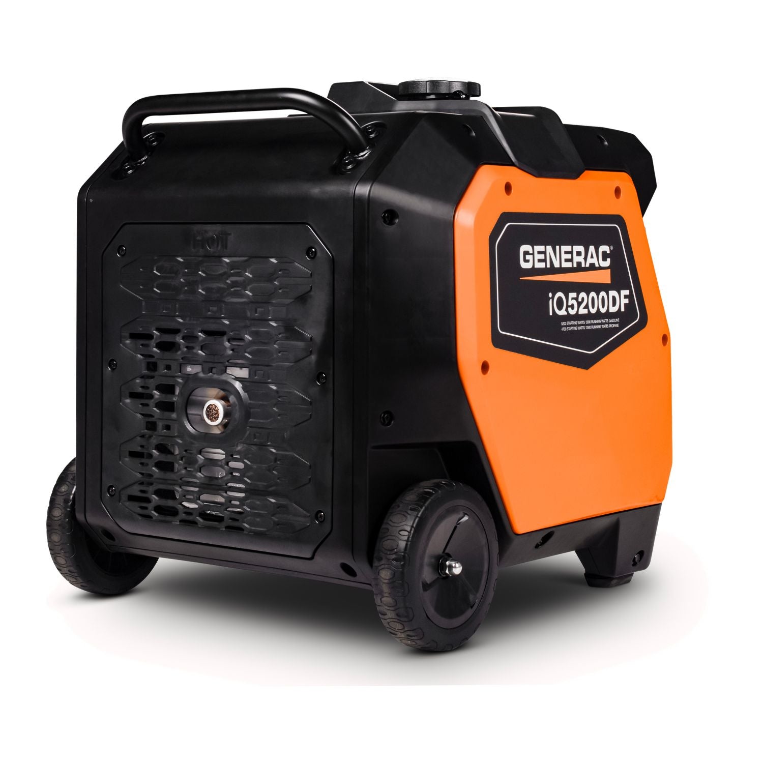 Back view of Generac iQ5200 Dual Fuel inverter generator