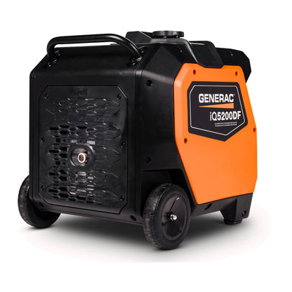 Back view of Generac iQ5200 Dual Fuel inverter generator