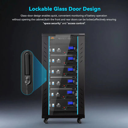Cabinet 6 Slot with Bus Bar - Lockable Glass Door Design