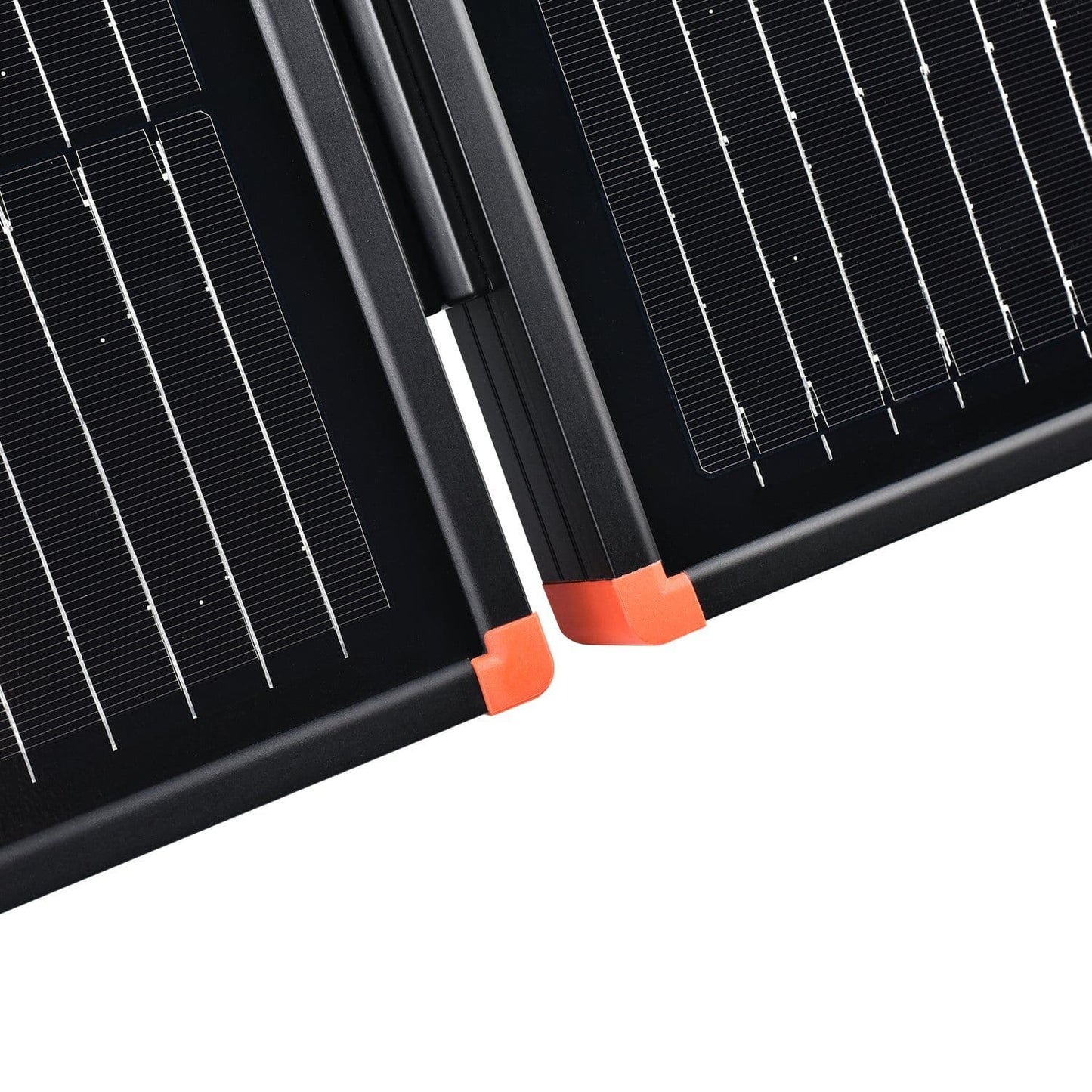 Close-up view of Rich Solar Mega 200W Portable Solar Panel Briefcase edges