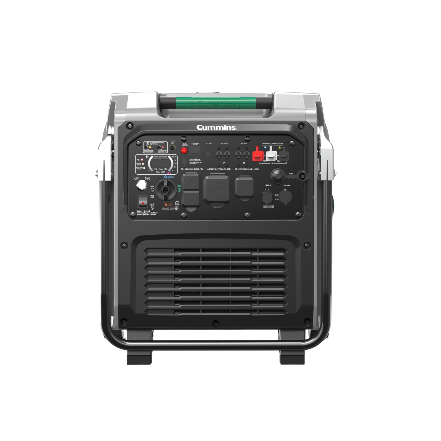 Cummins Onan P11000iTF Tri-Fuel Portable Inverter Generator front view