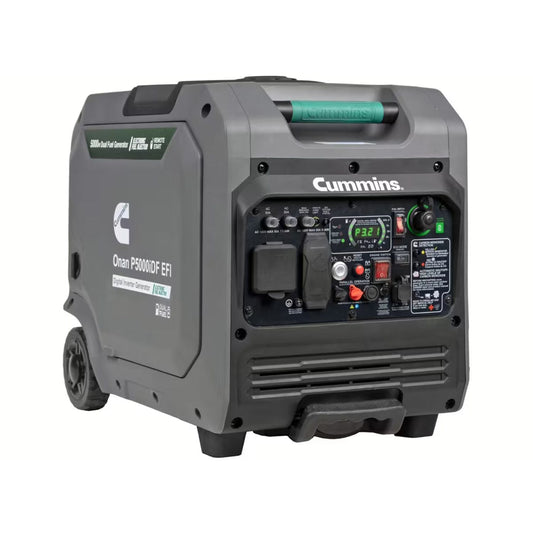 Cummins Onan P5000iDF EFI Dual Fuel Generator Left And Front View