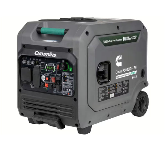 Cummins Onan P5000iDF EFI Dual Fuel Generator Right And Front View