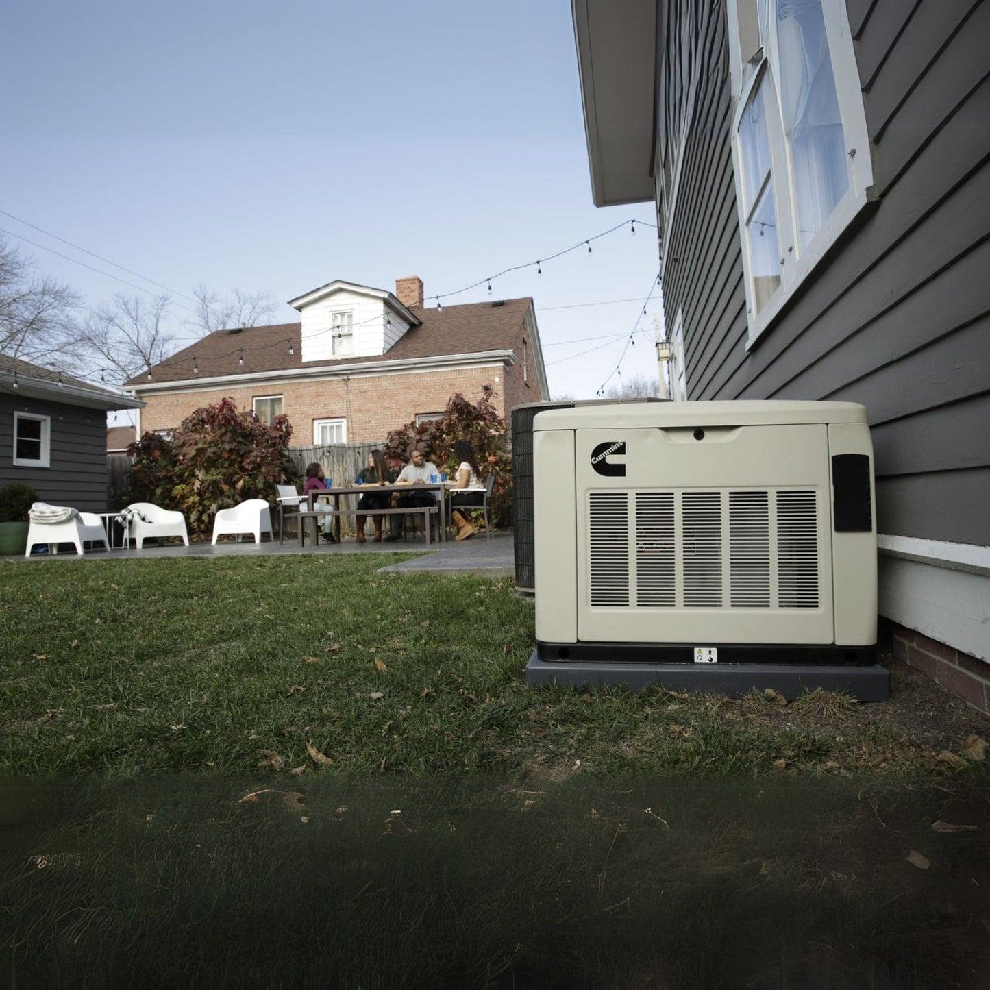 Cummins RS13A 13kW Home Standby Generator outside the house