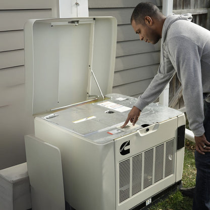 Cummins RS20A 20kW Home Standby Generator man setting this up