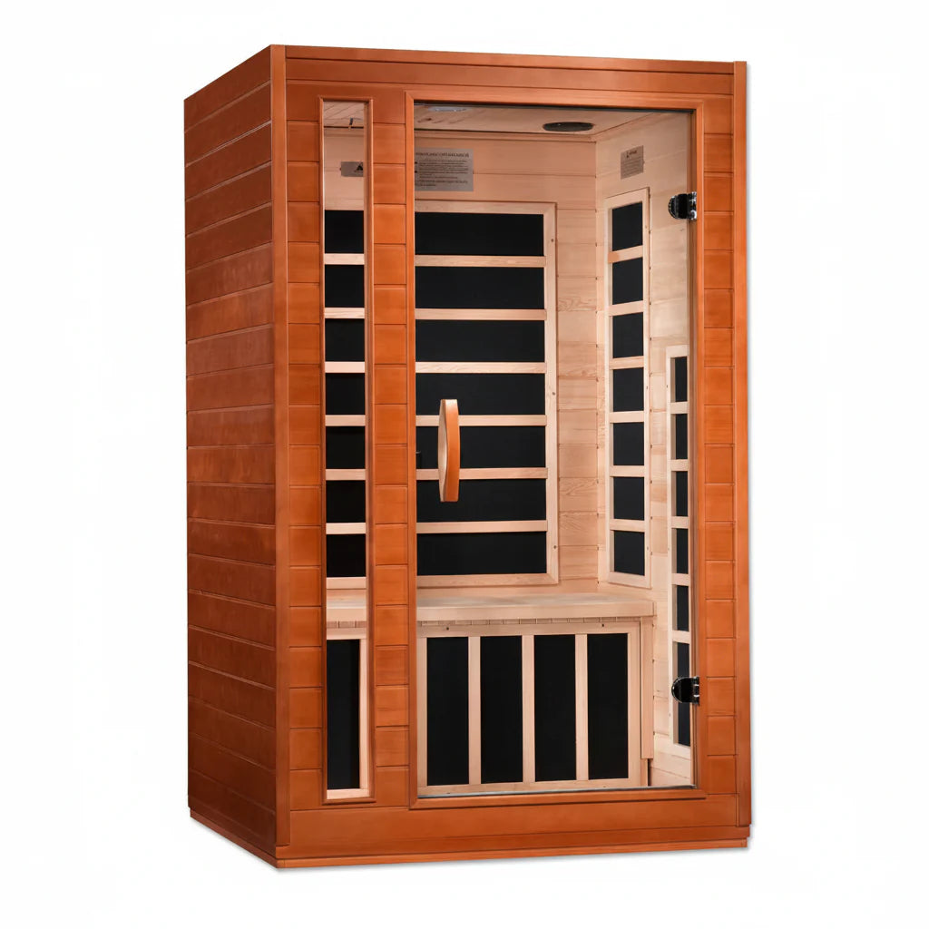 Dynamic Cordoba 2-Person Low EMF Far Infrared Sauna side view on white background