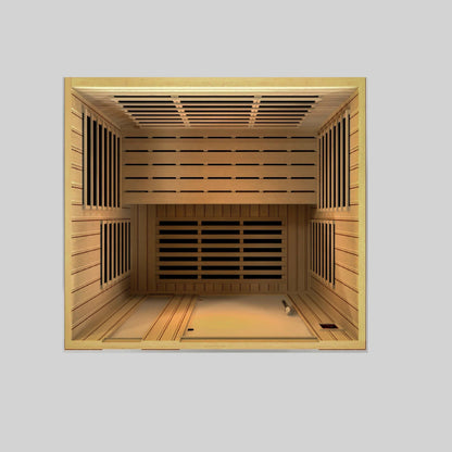 Dynamic Saunas Lugano Elite 3 Person Low EMF Far Infrared Sauna, DYN-6336-02 - Top View