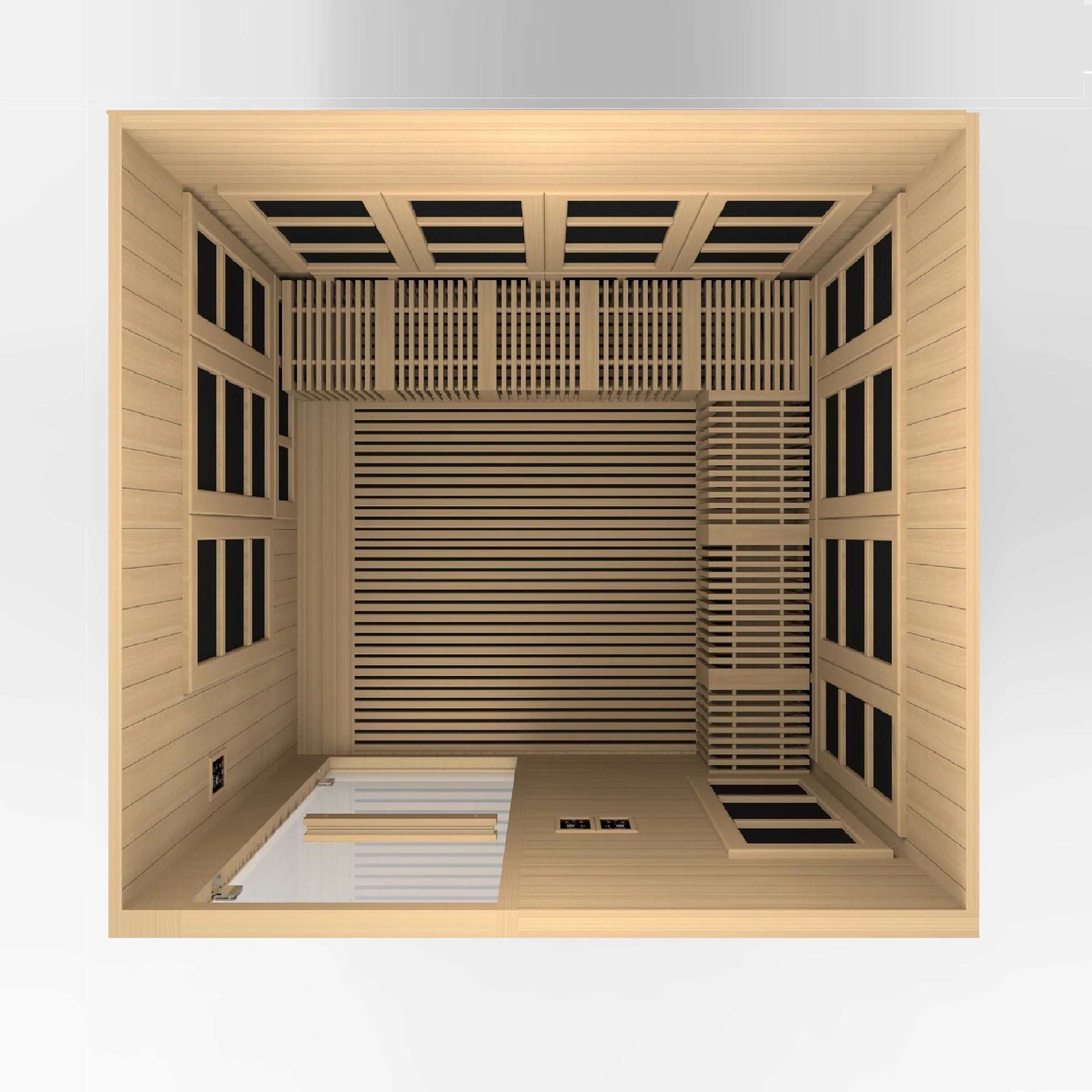 Golden Designs Catalonia 8 Person Infrared Sauna For Yoga Top View