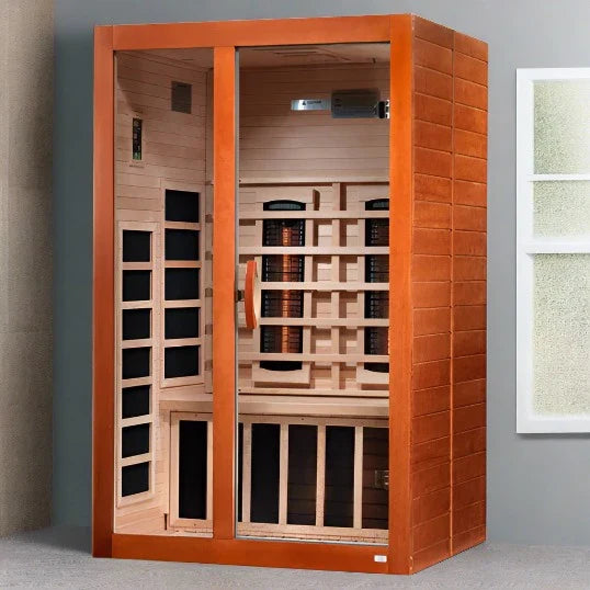 Dynamic Saunas Santiago 2 Person Full Spectrum Infrared Sauna, DYN-6209-03 FS Right Side