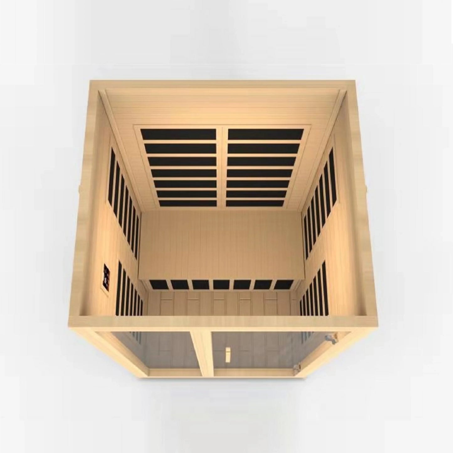 Dynamic Santiago 2 Person Low EMF Far Infrared Sauna Top Interior View