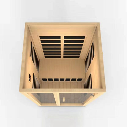 Dynamic Santiago 2 Person Low EMF Far Infrared Sauna Top Interior View