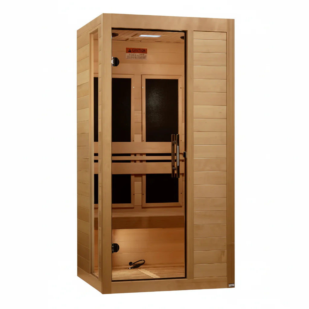 Dynamic Veneto Elite 1 Person Low EMF Far Infrared Sauna on white background