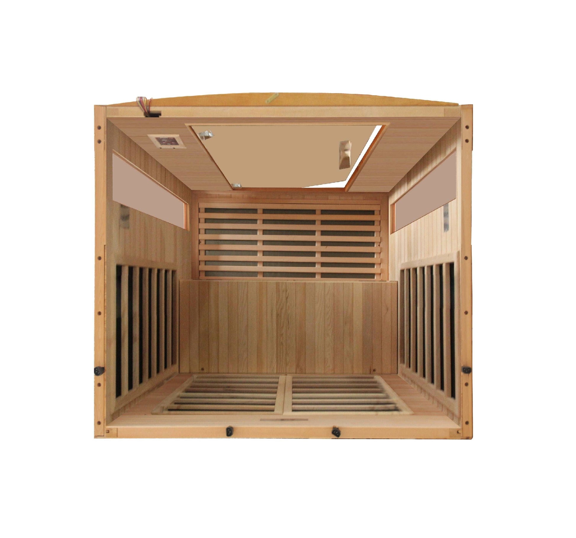 Dynamic Low EMF Far Infrared Sauna DYN-6202-03, Versaille Elite Edition Top Interior View