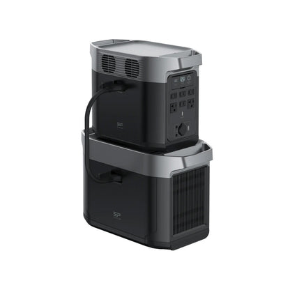 EcoFlow DELTA 2 + DELTA Max Smart Extra Battery Stacked Rear View