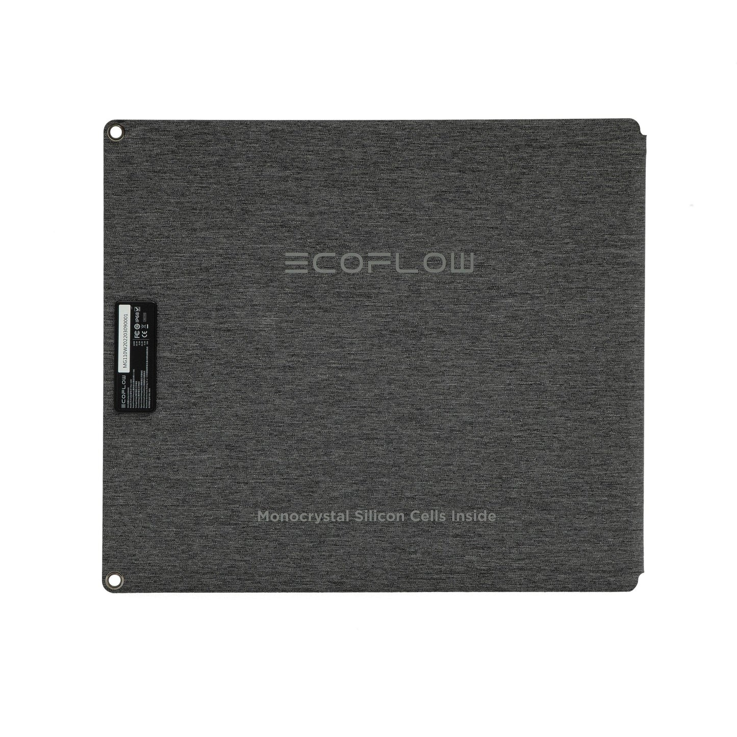EcoFlow 110W Portable Solar Panel Case Back View